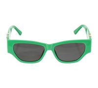 ifundom Gafas de Sol Retro Ojo de Gato para Mujer Montura Verde de PC Duradera Lentes Negras y Grises Gafas Creativas Letra V Prácticas para Fiesta y Actividades al Aire Libre