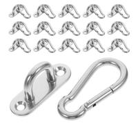 ifundom Gancho M5 para Techo y Pared Acero Inoxidable 60 Piezas | Montaje de Alta Resistencia, Clip Rápido con Estructura Bloqueable, 50kg, Uso en Taller y Yoga