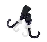 ifundom Gancho y Bucle para Cochecito Negro de Resina, 2 Piezas Ajuste 360° y Capacidad de 3kg para Colgar Bolsas y Accesorios de Ñiño