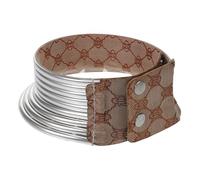 ifundom Gargantilla Africana Punk Gruesa Ajustable Collar Tribal de Cuello Largo para Mujer Joyería Étnica Plateada Tela Estampada Accesorio para Fiestas Cosplay y Eventos Culturales