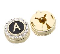 ifundom Gemelos De Hombre Letra a Dorados Aleación De Zinc Para Traje y Esmoquin Accesorios Formales Para Bodas y Eventos Obsequios, 2 Piezas