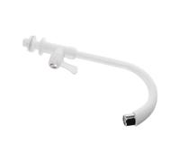 ifundom Grifo del Lavabo del Baño de Plástico Blanco Diseño Minimalista y Fácil para Instalaciones de Lavabo Moderno G1/2