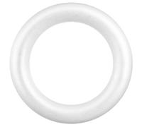 ifundom Guirnalda de Espuma en Forma de Círculo 25X39 CM para Manualidades Decoración Navideña DIY Adorno Blanco para Pintar y Personalizar en Fiestas