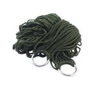 ifundom Hamaca de Nailon Portátil para Camping y Senderismo, Hamaca Columpio de Malla Transpirable, Cama Colgante Ligera y Resistente en Color Verde Militar, Adecuado para Ocio al Aire