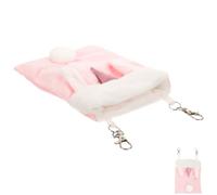 ifundom Hamaca para Animales Pequeños y Cama Colgante de Algodón Rosa, Acogedora y Decorativa, Adecuado para Jaulas de Hámster y Rata en Casa