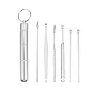 ifundom Herramientas Resistentes para Extracción de Cerumen Cuchara Ergonómica de Inoxidable para Limpieza Segura de Oídos Kit Portátil para Adultos y Uso Diario