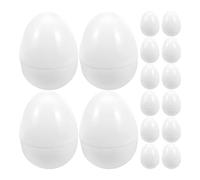 ifundom Huevos de Pascua Falsos de Plástico 16 Unidades de 8 Cm, Caja para Dulces Vacía, Adorno Decorativo Hollow DIY para Embalaje y Fiesta de Pascua
