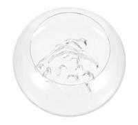 ifundom Iceberg Acuarios Redondo Pequeño Bol Condujo Moderno Pecera Peces Escritorio Tanque Interior Acuario De Cristal Cazón Simple Cuenco De Terrario Vidrio