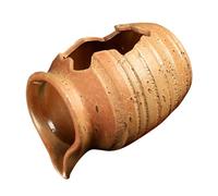 ifundom Jarrón Fuente de Cerámica Pequeña Color Marrón Abertura Superior, Dispensador Decorativo para Jardín y Terraza, Fuente de Agua Decorativa para Exteriores Sistema de Circulación,