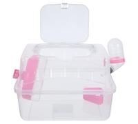 ifundom Jaula de Viaje para Hámster Transportador Portátil Transparente de Acrílico Jaula para Pequeños Animales de Transportar para Exteriores Diseño Multifuncional y Seguro