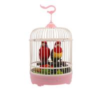 ifundom Jaula para Pájaros de Simulación Realista Inducción por Voz, Diseño Creativo de Plástico, Juguete Interactivo para Decoración del Hogar