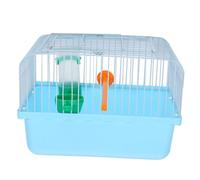 ifundom Jaula para Pájaros Portátil Transportín con Percha Comedero y Bebedero Abs y Hierro Tamaño Pequeño para Viajes y Transporte De Loros y Aves Pequeñas