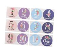 ifundom Juego de 12 Pegatinas Personalizadas para de Bebé Recién Nacido Pegatinas para El Mes Accesorios para Fotos