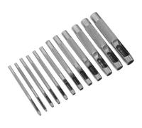 ifundom Juego de 12 Perforadoras para Cuero Punzones Redondos Intercambiables de 1 MM a 10 MM Herramienta de Acero Resistente para Perforar Cinturones Manualidades y Costura en Cuero