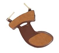 ifundom Juego de 2 Piezas de Soporte para Violín 3/4 y 4/4, Cojín de Hombro y Mentonera de Piel de Oveja Color Café, Accesorio Ergonómico para Instrumentos de Cuerda, Lavable y Duradero