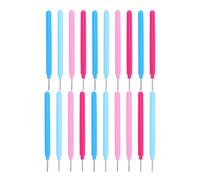 ifundom Juego de 20 Herramientas para Filigrana de Papel Bolígrafos para Manualidades Aguja Ranurada Accesorios para Quilling en Colores Azul Azul Claro Rosa Fucsia y Rosa Claro