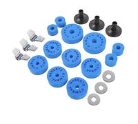 ifundom Juego De 21 Almohadillas Antideslizantes Para Batería De Espuma Eva Azul, Accesorios Para Platillos y Tubos De Soporte, Pads De Algodón Eva Para Batería, Repuestos Para Percusión Portátil