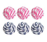 ifundom Juego de 6 Balones de Cuerda de Papel para Gatos, Juguete Interactivo Masticable Que Fomenta el Instinto Natural para Entretenimiento y Juego Color Aleatorio