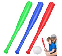 ifundom Juego de Béisbol de Juguete Balones y Bates de Plástico para Niños, Tamaño Infantil, Ligero y Duradero, Adecuado para Juegos al Aire Libre y Actividades Familiares, Set de 6 Piezas