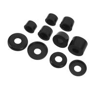 ifundom Juego de Bujes de Camión y Amortiguadores para Patineta, Almohadillas de Absorción de Impactos Negras, Kit de Repuestos para Ejes de Longboard, Accesorios Deportivos de Alta