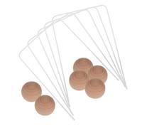 ifundom Juego De Gateball para Juegos Libre Pelota De Madera Divertida Portillos De Croquet Bolas