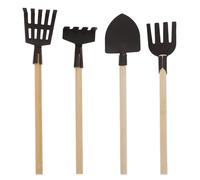 ifundom Juego de Herramientas de Jardinería para Set Mini de 4 Piezas Mini Rastrillo y Pala de Juguete Materiales Seguros para Casa de Muñecas y Decoración de Jardín