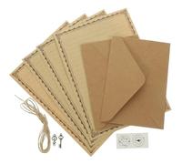 ifundom Juego de Papelería Vintage Papel Grueso y Cuerda de Cáñamo Papel para Escribir y Sobres A5 Adecuado para Ordenar Notas y Escritura Suaveza