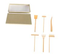 ifundom Juego de Rastrillos para Jardín Zen y Decoración de Arena, Set de 7 Piezas de Plástico Liviano Diseño Variado para Relajación Completa y Uso en Jardín Zen