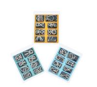 ifundom Juego de Rompecabezas de Metal Cerebro Set de 24 Piezas Anillos de Inteligencia Juego de Mesa Educativo Adultos Desafío de Ci para Entretenimiento y Desarrollo Color Aleatorio