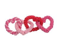 ifundom Juguete de Cuerda de Algodón para Perros Masticadores y Resistente para Día de San Valentín para Estimular y Entretener Mascotas Pequeñas y Medianas
