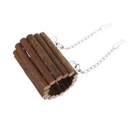 ifundom Juguete De Madera para Loros Túnel Colgante con Forma De Hamaca Juguete para Columpiar y Masticar La Jaula para Pájaros