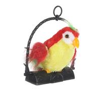 ifundom Juguete Educativo De Loro Hablante Rojo para Grabador De Estimulación Temprana y Decoración Sin Batería De
