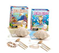 ifundom Juguete Educativo Excavación de Perlas DIY, Pulsera Infantil de Cuentas Naturales para Manualidades, Kit de Bricolaje Creativo para Niñas, Desarrollo Habilidades Sociales