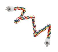 ifundom Juguete para Pájaros con Percha de Cuerda de Algodón y Escalera Giratoria Multicolor, Diseño Multifuncional para Jaulas de Loros y Cacatúas como Juguete para Masticar