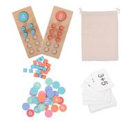 ifundom Juguetes de Montessori para Marco de Cálculo de Madera para Aprendizaje Matemático Preescolar Herramientas Educativas para y