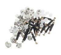 ifundom Kit de 30 Juegos de Herrajes para Montaje de Muebles Tornillos de Fijación M6, Aleación de Zinc y Plástico, Compatible Mesas y Armarios para Ensamblaje Sencillo