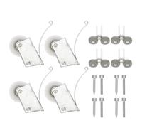 ifundom Kit de 4 Juegos de Poleas para Puerta Corredera de Armario de Acero Inoxidable, Rodillos Resistentes al Desgaste Alta Capacidad de Carga para Puertas Corredizas