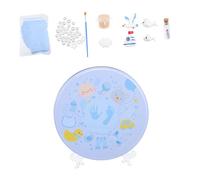 ifundom Kit de Molde para Fundición de Huellas de Pies Adorno de Huella de Bebé Recuerdo Único para Recién Nacidos Kit de Huellas de Manos Y Pies de Bebé
