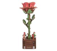 ifundom Kit de Ramo de Flores de Madera 3D para Armar Modelo Rosa Rompecabezas de Flores Decoración Hogar DIY Obsequio Creativo para Adultos y Adolescentes
