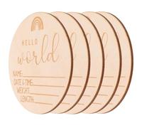 ifundom Letrero De Anuncio 'hola Mundo' Nombre 5pcs Tarjetas De Nacimiento Accesorios De Fotos Para Bebé