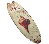 ifundom Letrero Decorativo De Pared De Tabla De Surf De Madera Grande, Decoración Artesanal Vintage Madera, Para Colgar Interiores y Exteriores, Ambiente Playero y Baño, Estilo Costero