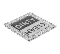 ifundom Letrero Magnético para Lavavajillas de Color Claro con Acrílico y Cristales de Estrás, Indicador Reversible Limpio y Sucio, Imán Decorativo para Señal de Limpieza en Cocina