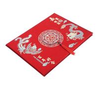 ifundom Libro de Firma para Invitados de Bodas Estilo Chino Diseño Dragon y Fénix, Libro de Visitas para Registro de Firmas, Decorativo para Recepción y Regalos de Boda