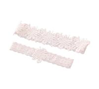 ifundom Liga de Encaje Floral Nupcial Ajustable para Boda, Cinturón de Boda para Novia, Banda de Elástica, Cómoda y Flexible para Ceremonia y Fiesta, 1 Par