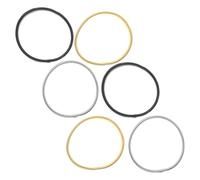 ifundom Ligas para Mangas de Hombre Metálicas Resorte Elástico 6 Piezas 2 Negras 2 Doradas 2 Plateadas Brazaletes Ajustables para Camisa Accesorio Versátil para Uso Profesional y