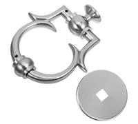 ifundom Llamador de Puerta Europeo de Aleación de Zinc Acabado Cepillado, Diseño Simple y Vintage, Adecuado para Entrada Exterior y Decoración de Casas, 1 Pieza