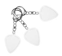 ifundom Llavero Transparente para Púas de Guitarra con Soporte Colgante Estuche Organizador Compacto para 3 Púas Almacenamiento Portátil para Músicos y Clases de Música