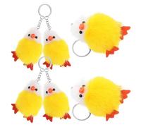 ifundom Llaveros de Peluche de Pollo 6 Piezas, Pollitos Esponjosos Pequeños para Mochilas y Bolsos, Colgantes de Animales de Pascua Suaves y Tiernos, Regalos para Fiesta Shower