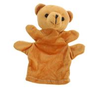 ifundom Marioneta de Mano Oso de Peluche Marrón para Pequeños, Juguete Interactivo Educativo de Narración de Cuentos, Marioneta de Animal Suave para Desarrollo Creativo y Comunicación
