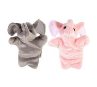 ifundom Marionetas De Mano De Elefantes para Niños 2 Piezas Tamaño Mediano Algodón PP Juegos Interactivos para Educación Temprana En Fiestas y Teatro De Marionetas